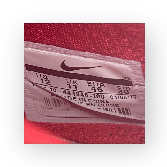 Nike ✔︎ LeBron 8 PS Home Basketball Shoe Sneaker ✔︎ White Sport Red ✔︎ 12D 2011 - Picture 12 of 17